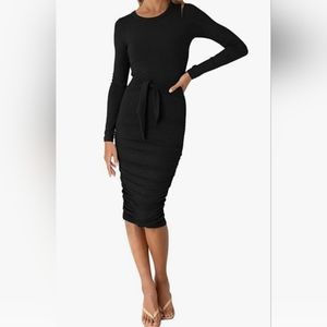 NWOT Womens Ruched Bodycon Dress